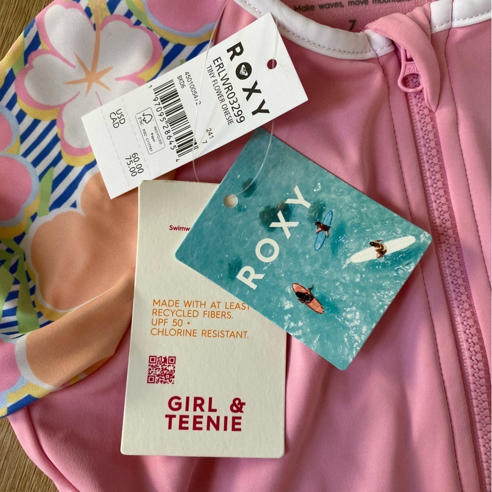 Roxy Tiny Flower Rashguard One Piece - Picture 5 of 7